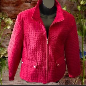 Gorgeous Red Jane Ashley Casual Living quilted jacket